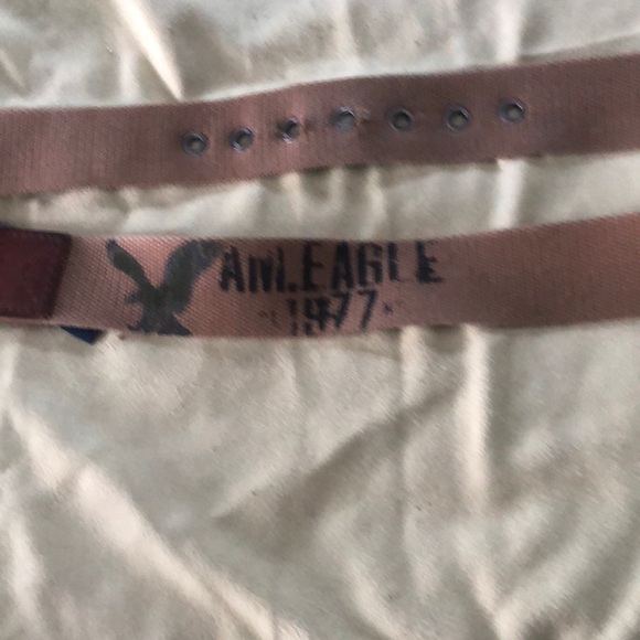 American Eagle Outfitters Men's Small /Woven Belt w/ Leather Trim /metal buckle - Picture 4 of 15